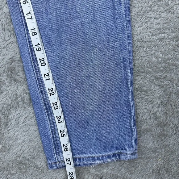 American Eagle High-Rise Patchwork Straight Mom Jeans Relaxed‎ Distressed Size 4 - Picture 12 of 14